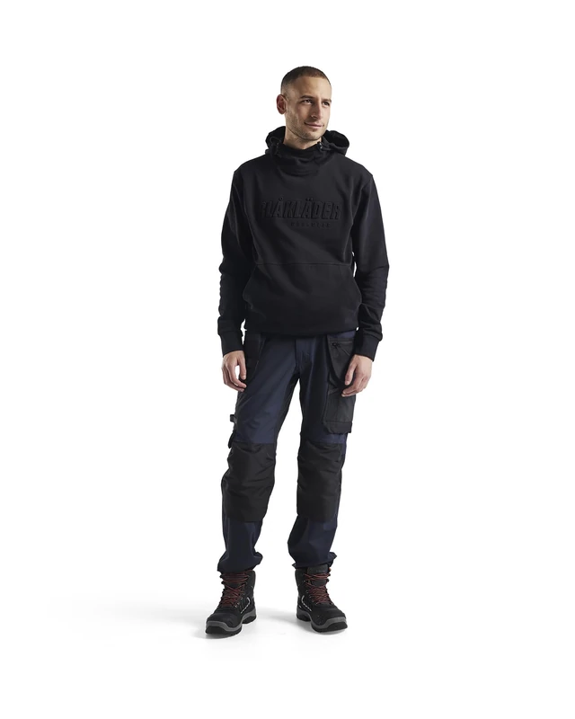 Blaklader 152216458699C54 4-Way Stretch Craftsman's Work Trousers, Dark Navy/Black, Size C54