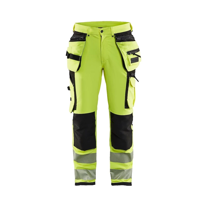 Blaklader 199716423399C44 4-Way Stretch High Visibility Trousers - Yellow/Black, Size C44