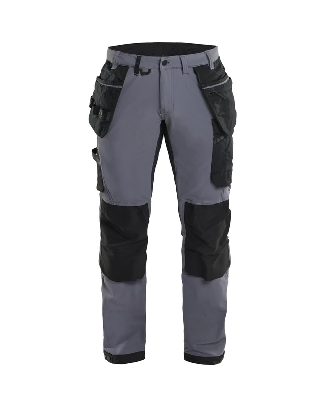 Blaklader 152216459699C44 4-Way Stretch Craftsman's Work Trousers, Medium Grey/Black, Size C44