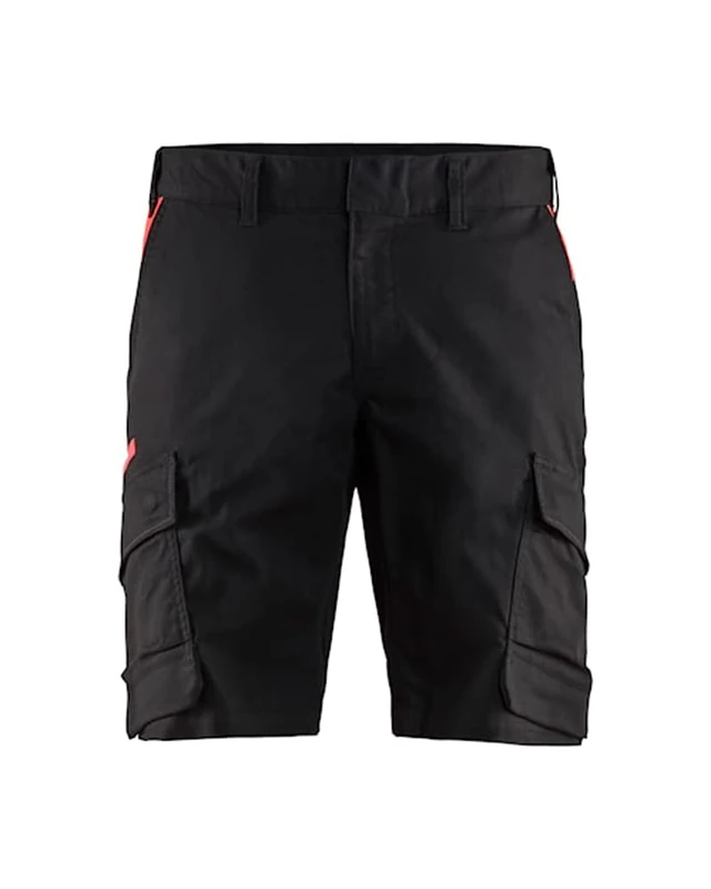 Blaklader 144618329956C46 Industrial Stretch Shorts, Black/Red, Size C46
