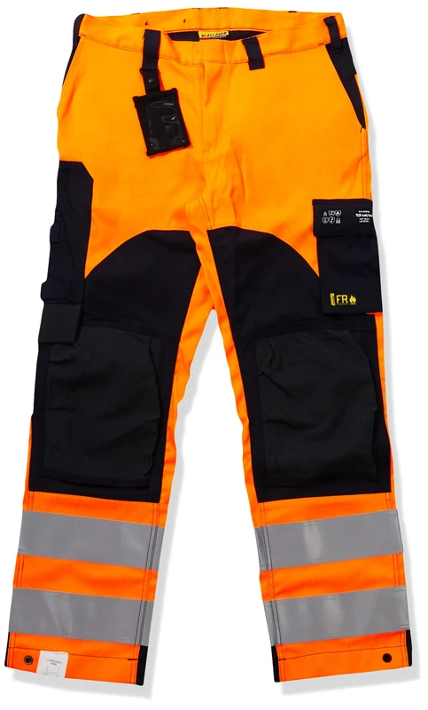 Blaklader 158815135389C52 Multinorm Inhärent Work Trousers, High Vis Orange/Navy, Size C52