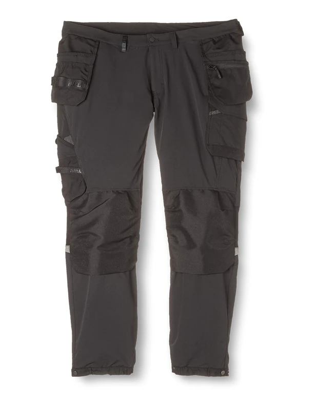 Blaklader 152216459998C44 4-Way Stretch Craftsman Work Trousers, Black/Dark Grey, Size C44