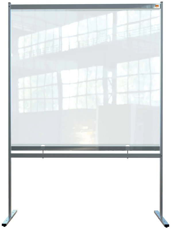 Nobo Desk Screen, 2 m High Clear PVC Room Divider, Premium Plus, 1400 x 2000 mm, 1915551