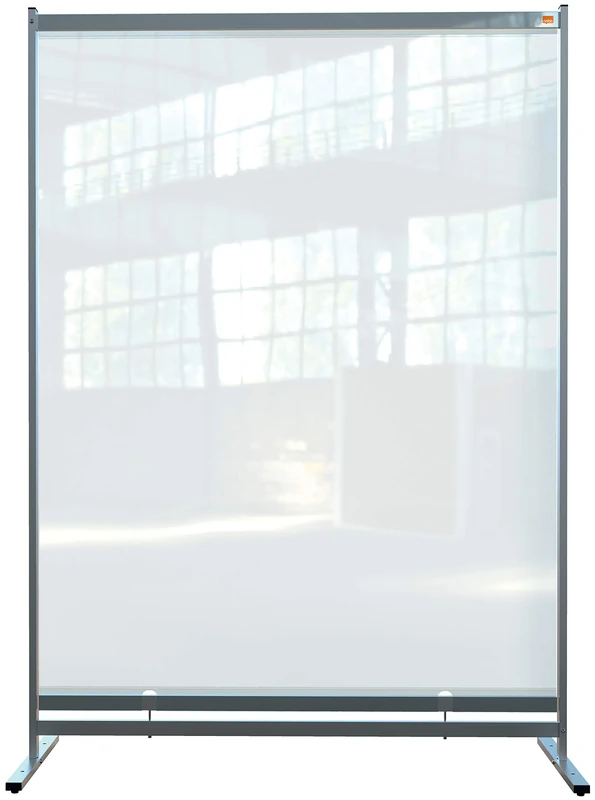 Nobo Desk Screen, 2 m High Clear PVC Room Divider, Premium Plus, 1480 x 2060 mm, 1915553