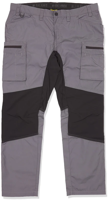 Blaklader 145918459699D104 Service Stretch Work Trousers, Medium Grey/Black, Size D104