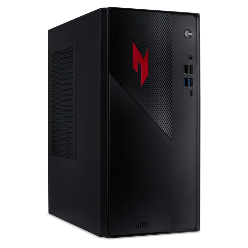 acer Nitro N20-101 Gaming Desktop PC - Intel Core 5-210H, 16GB, 512GB SSD, NVIDIA GeForce RTX 5050, No Monitor, Windows 11, Black
