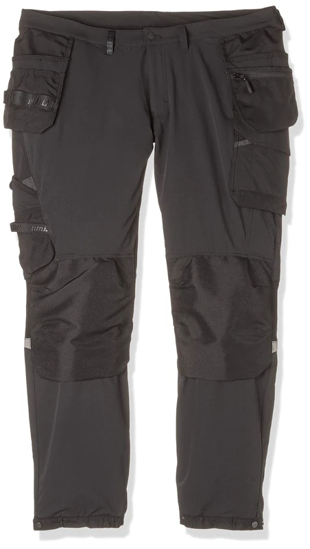 Blaklader 152216459998C62 4-Way Stretch Craftsman's Work Trousers, Black/Dark Grey, Size C62