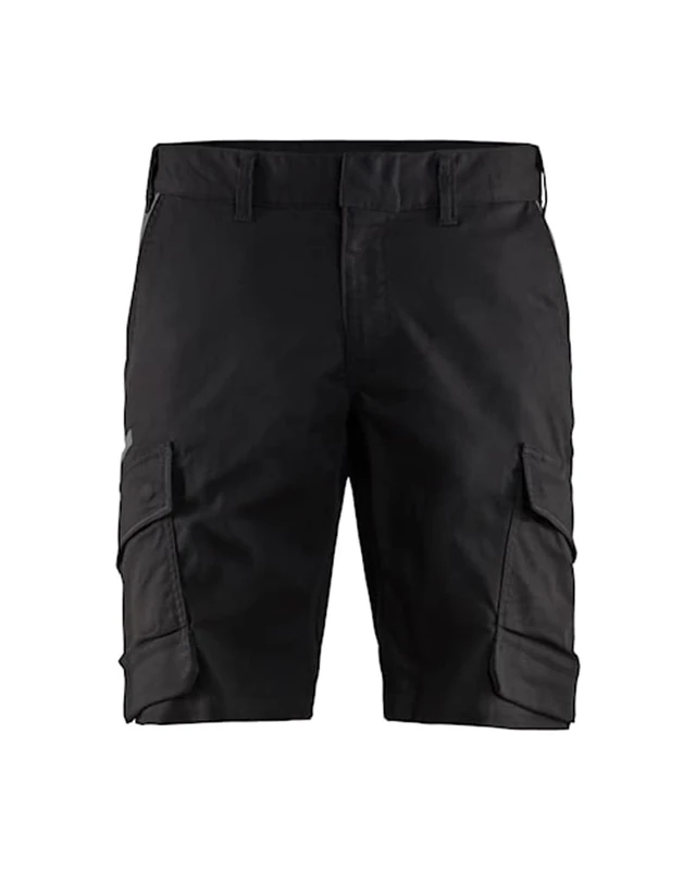 Blaklader 144618329998C52 Industrial Stretch Shorts, Black/Dark Grey, Size C52