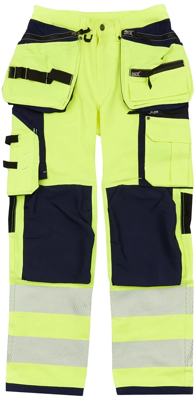 Blaklader 199716423389C44 4-Way Stretch High Visibility Trousers - Yellow/Navy - Size C44