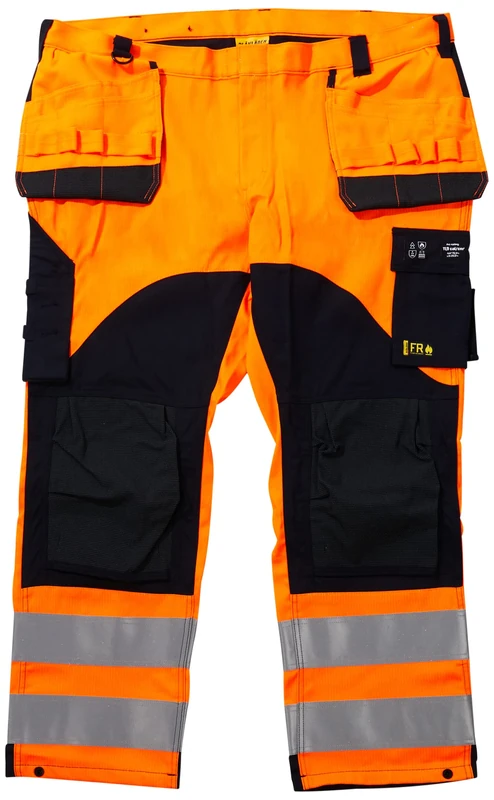 Blaklader 158915135389D124 Multinorm Inhärent Work Trousers, High Vis Orange/Navy, Size D124