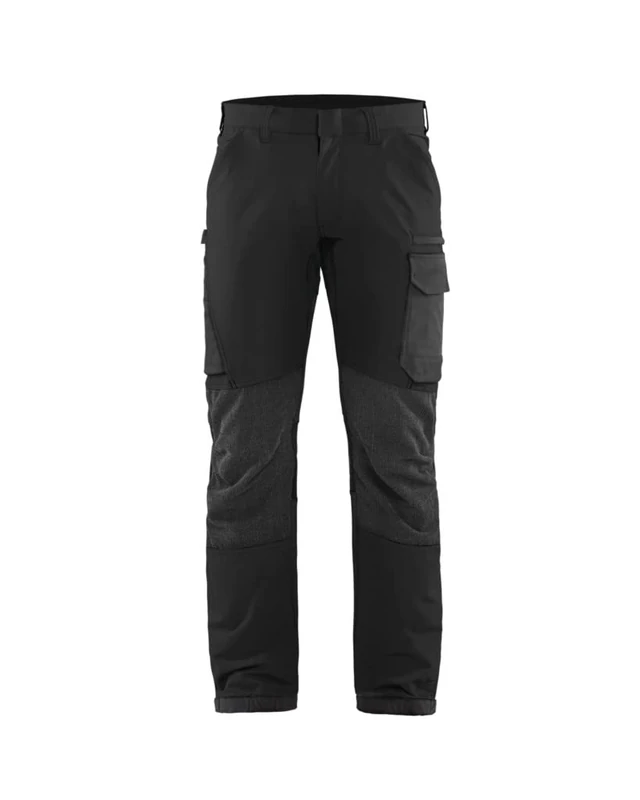 Blaklader 142216459998C154 4-Way Stretch Service Work Trousers, Black/Dark Grey, Size C154