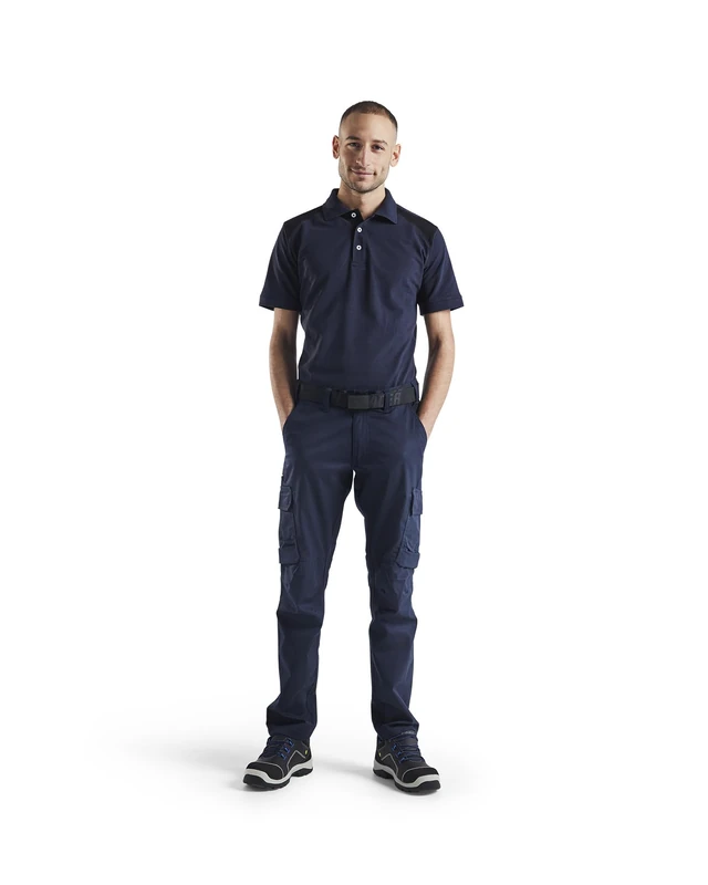 Blaklader 144418328699C62 Industrial Stretch Work Trousers, Dark Navy/Black, Size C62