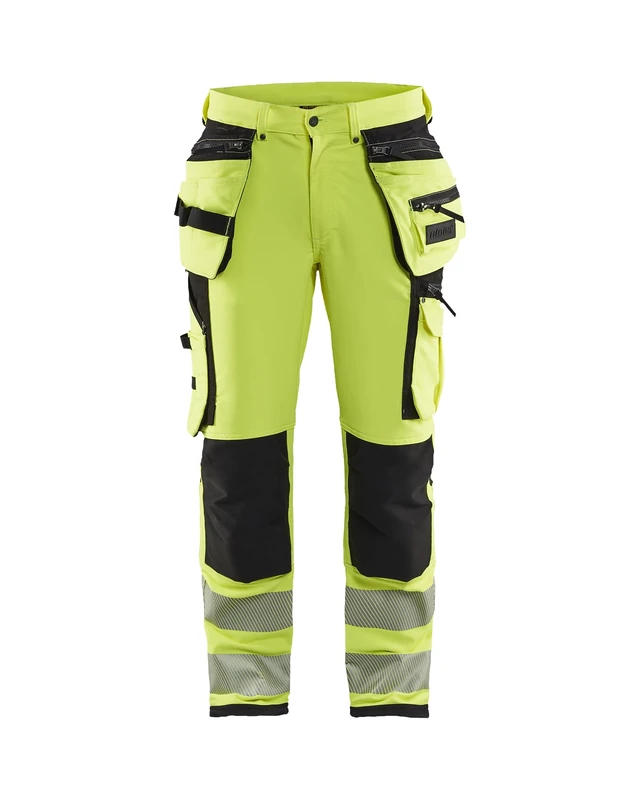 Blaklader 199716423399C144 4-Way Stretch High Visibility Trousers - Yellow/Black, Size C144