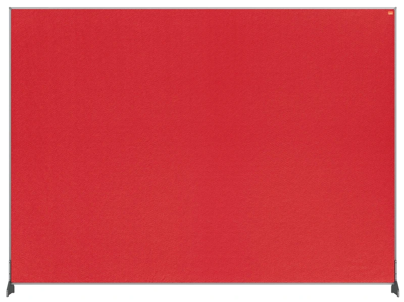 Nobo Impression Pro 1.8 m High Desk Divider, Felt Surface, Red, 1400 x 1000 mm, 1915510