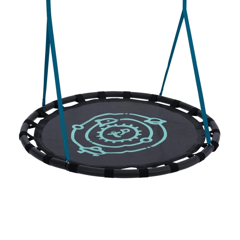 Tp Toys, Duo Nest Swing Seat, 120cm Diameter, Black, Swing Seat Suitable for 2 Children, Weather-Resistant with Padded Edge Protection, ideal for Gardens and Playgrounds, for Ages 3 years +
