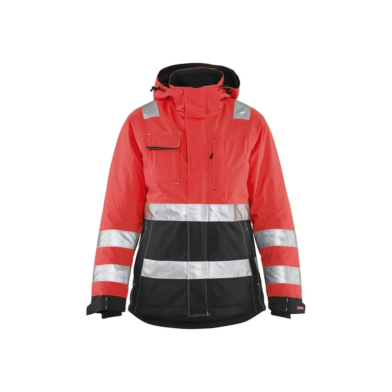 Blaklader 487219875599M Women's Winter Jacket, High Vis Red/Black, Size M