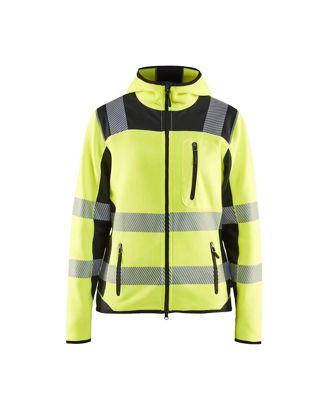 BLÅKLÄDER Blaklader 496721203389M Women's Cardigan, High Vis Yellow/Navy, Medium