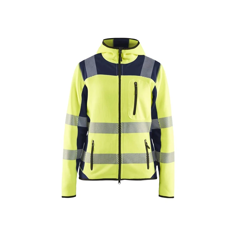 Blaklader 496721203389XL Women's Cardigan, High Vis Yellow/Navy, Size XL