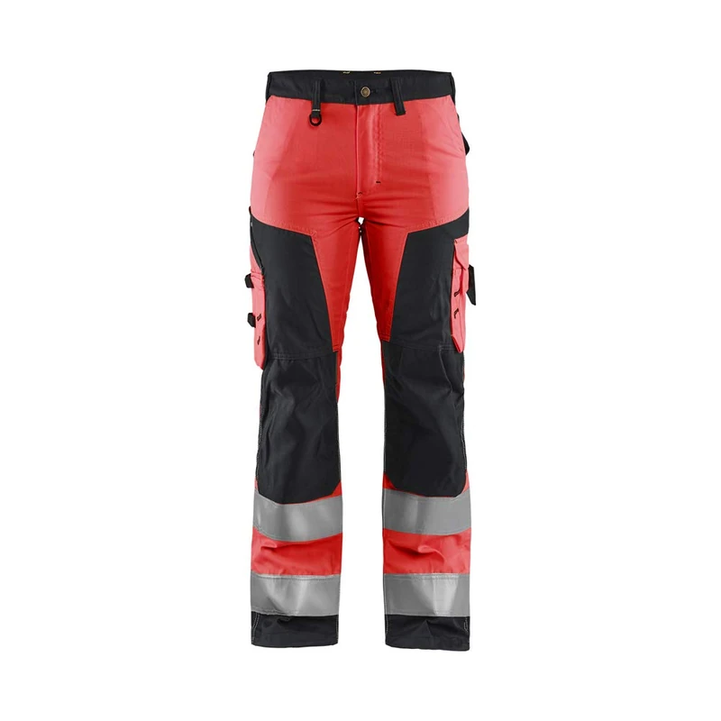 Blaklader 715518115599D22 Women's Work Trousers without Tool Pockets, High Vis Red/Black, Size D22
