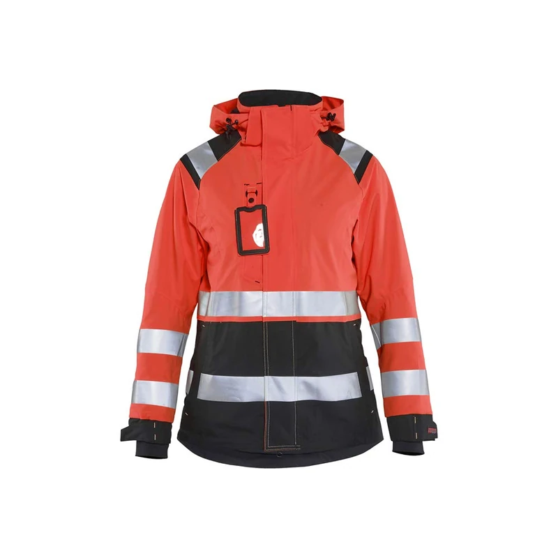 Blaklader 490419875599XXL Women's Shell Jacket, High Vis Red/Black, Size XXL