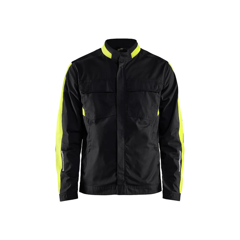 Blaklader 44418329933XXL Stretch Industrial Jacket, Black/Yellow, Size XXL