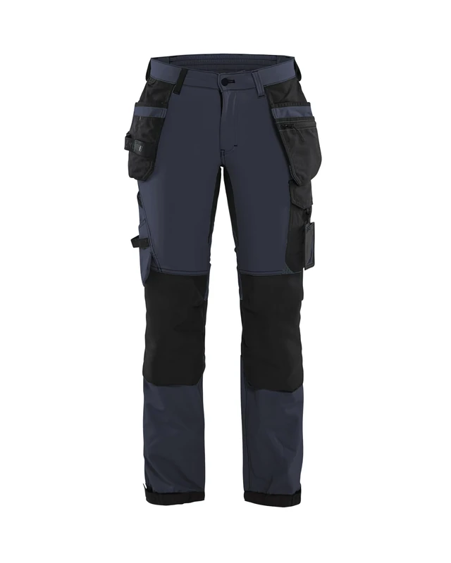 Blakläder 719216458699D19 Women's 4-Way Stretch Craftsman Work Trousers, Dark Navy/Black, Size D19
