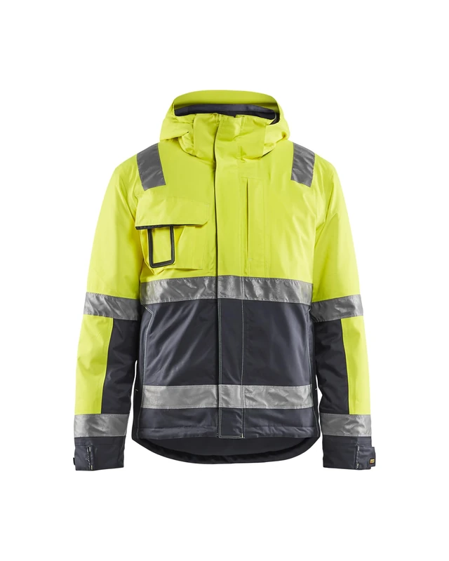 Blaklader 487019873396XS Winter Jacket, High Vis Yellow/Medium Grey, Size XS