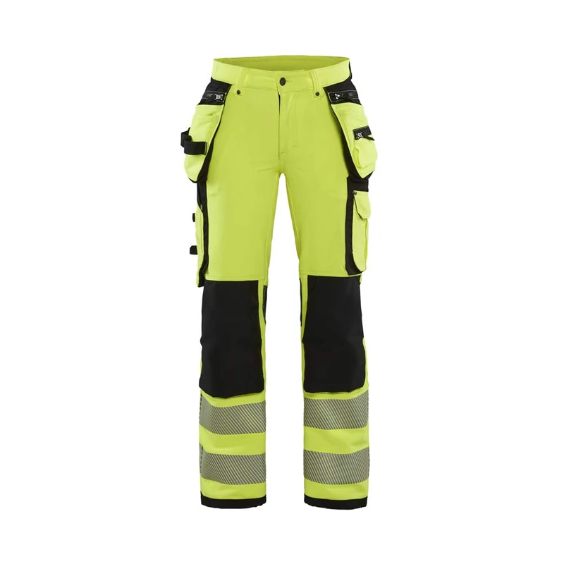 Blaklader 719716423399D22 Women's 4-Way Stretch Hi-Vis Trousers, High Vis Yellow/Black, Size D22