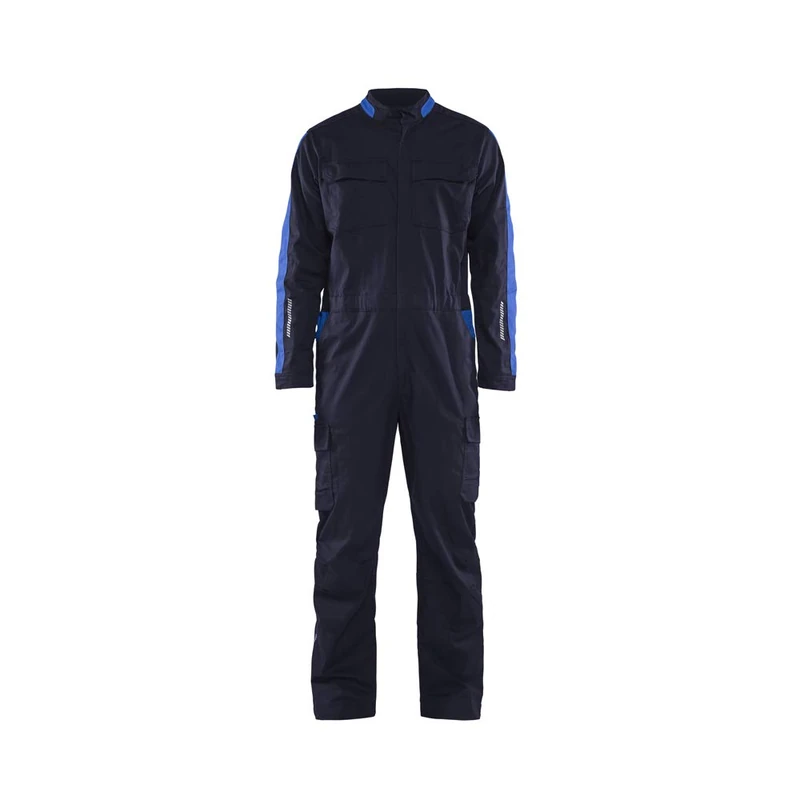 Blaklader 614418328985C58 Stretch Industrial Coverall, Navy/Cornflower, Size C58