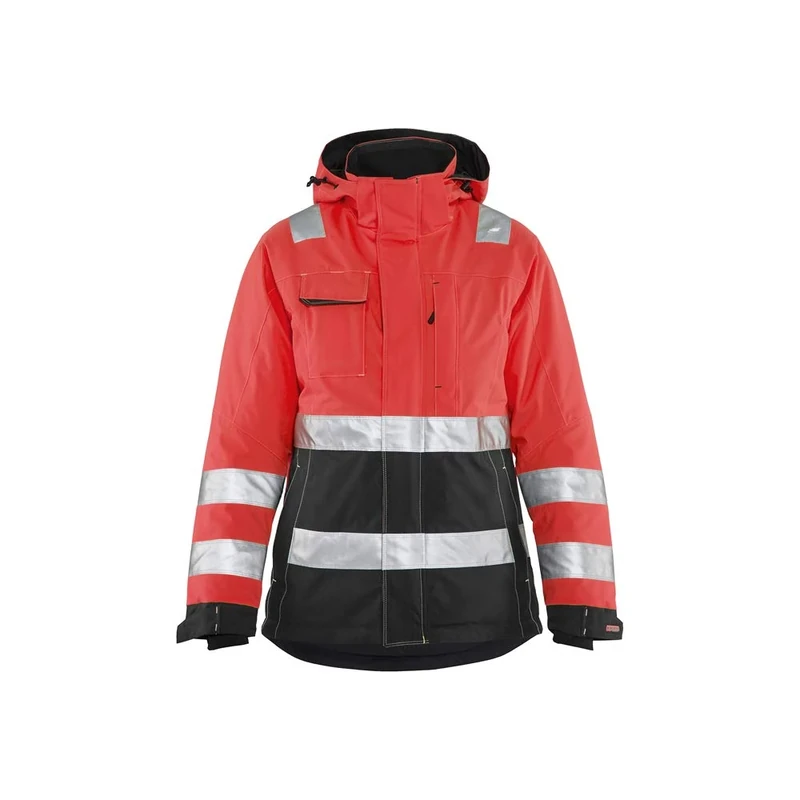 Blaklader 487219875599L Women's Winter Jacket, High Vis Red/Black, Large