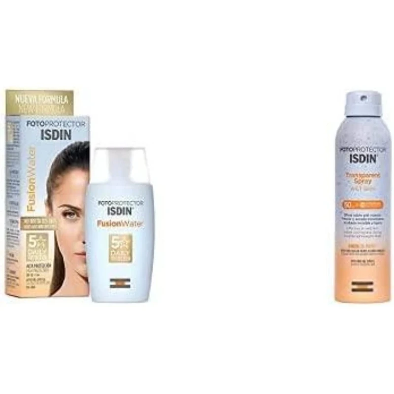 ISDIN Fusion Water 50 ml + Fotoprotector Transparent Spray 250 ml - Image 1