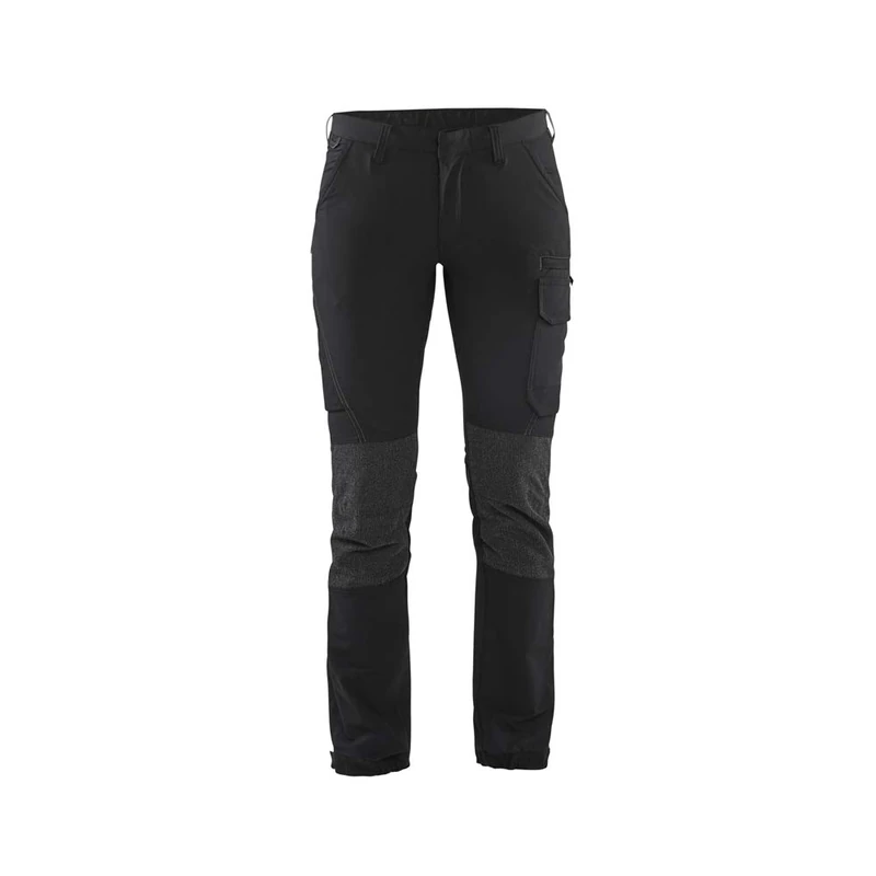 Blaklader 712216459998D22 Women's 4-Way Stretch Service Trousers, Black/Dark Grey, Size D22