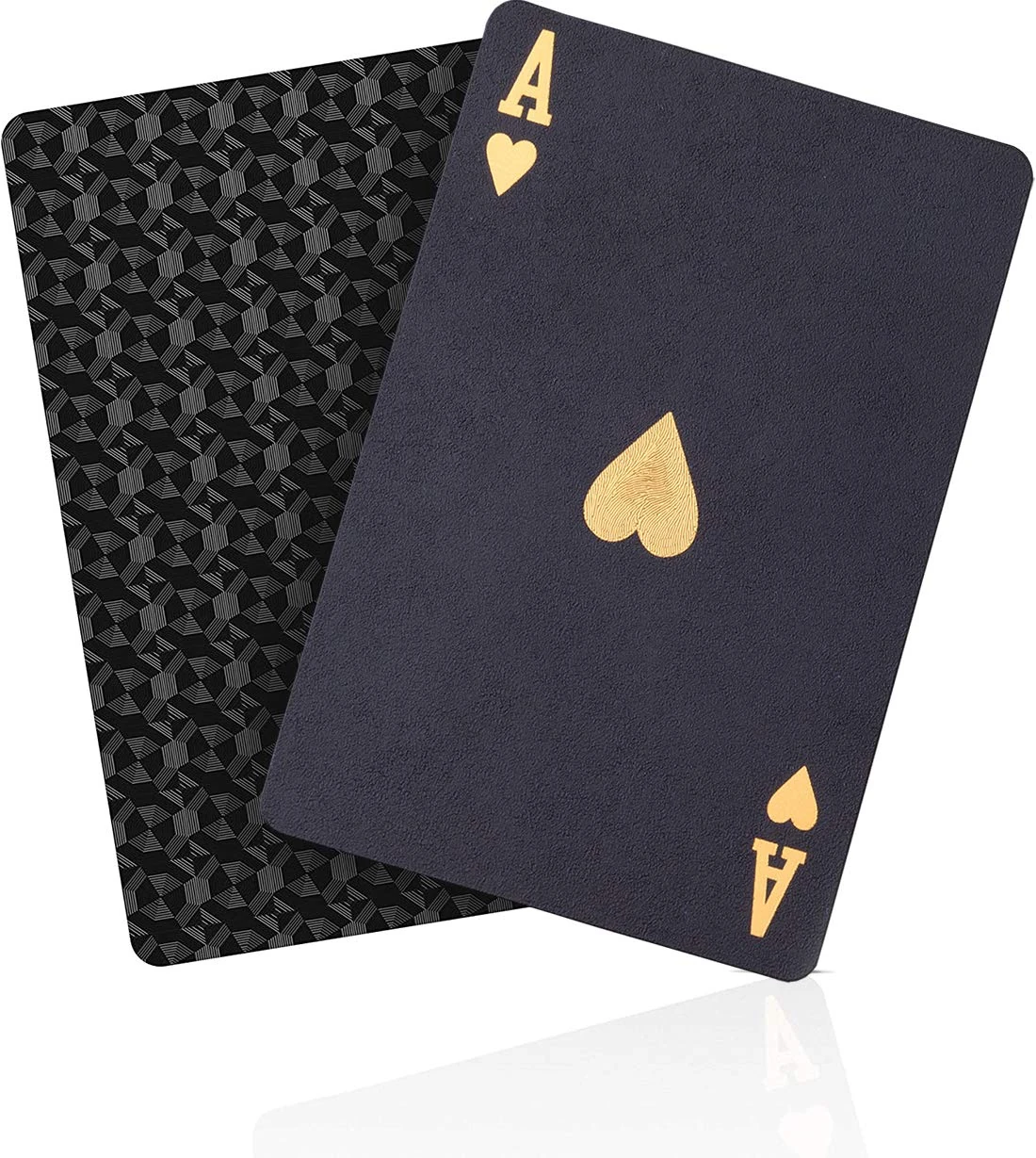 ACELION Cool Plastic Playing Cards, Deck of Cards, Waterproof Playing Cards, Poker Cards for Gift Party Game (Black Diamond)
