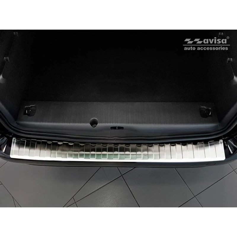 Avisa Stainless Steel Rear bumper protector compatible with Berlingo II Multispace & Partner Tepee 08-18 & 18- & Rifter 18- & Combo E 18- & Proace City/Verso 19- & Doblo 22-