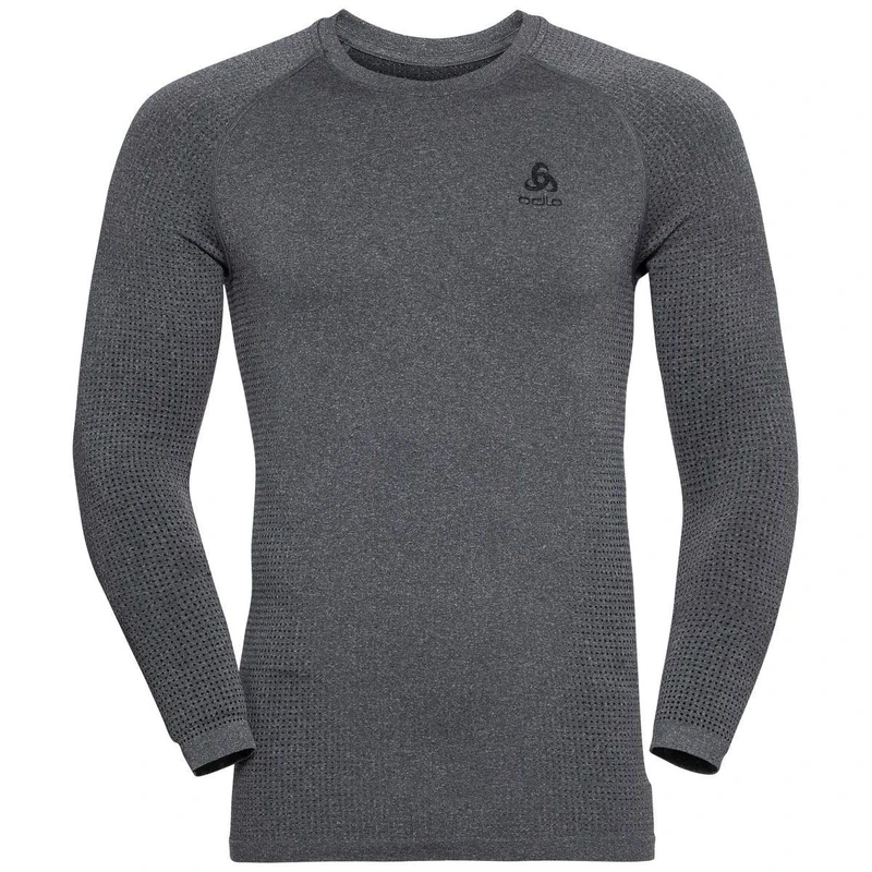 Odlo Performance Warm Ec Longsleeve grey melange - black L