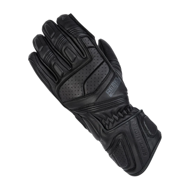 REBELHORN Hike II Touring Motorcycle Gloves Durable Goatskin Leather Inset Foam Panels Ventilation Touchscreen Friendly Pads Windscreen Wiper CE Certification
