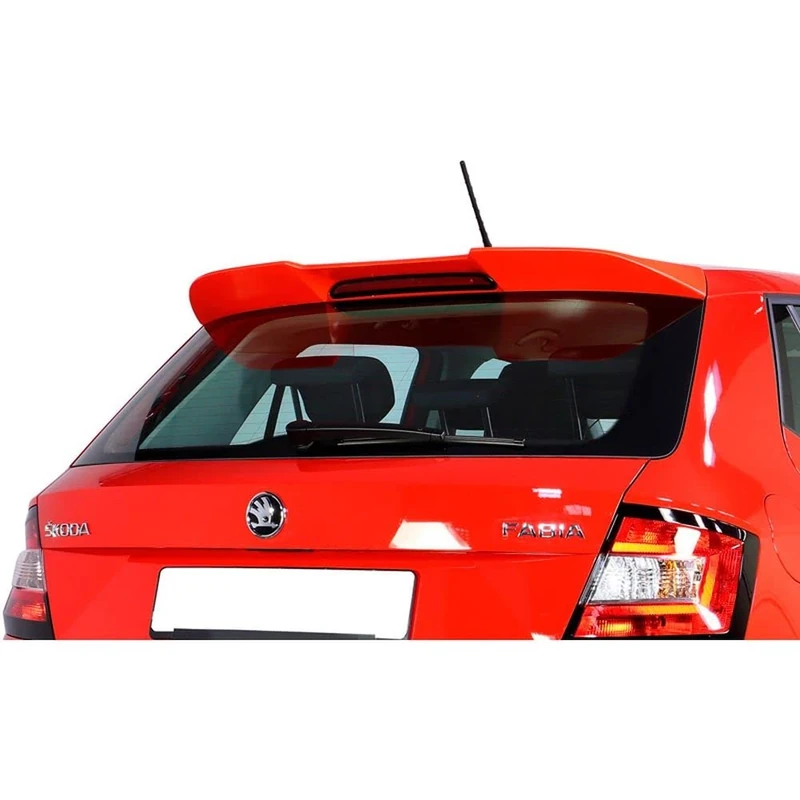 Roof spoiler compatible with Skoda Fabia III (5J) HB 2014- (PUR-IHS), red