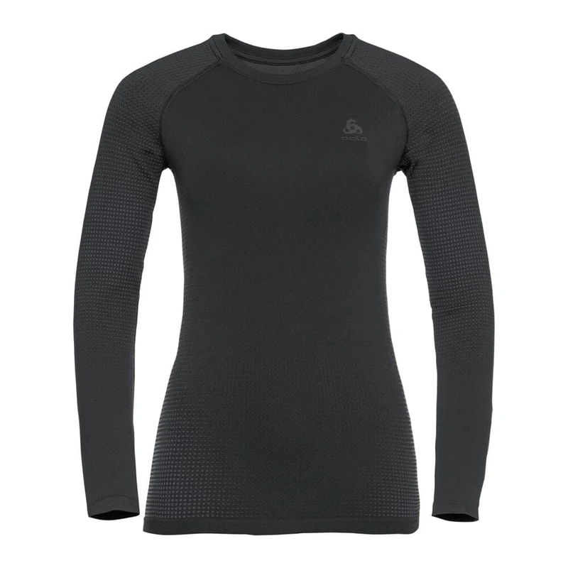 Odlo Women Functional Underwear Long Sleeve Shirt PERFORMANCE WARM ECO, black - new odlo graphite grey, S