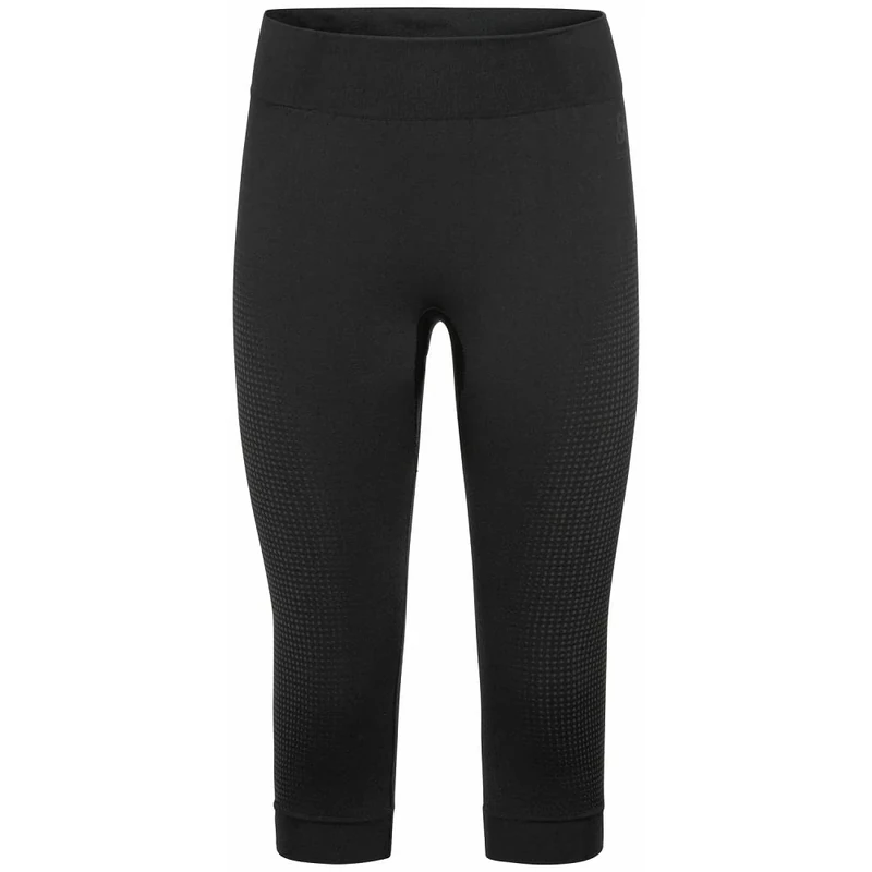 Odlo Women Functional underwear 3/4 pants PERFORMANCE WARM ECO, black - new odlo graphite grey, XL - Image 1