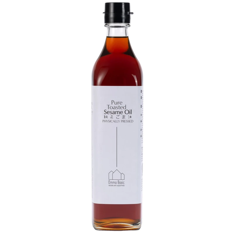 Emma Basic - 100% Pure Toasted Sesame Oil - 500ml - Rich Flavour - Antioxidants