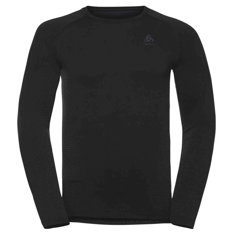 Odlo Men Functional Underwear Long Sleeve Shirt PERFORMANCE WARM ECO, black - new odlo graphite grey, XL