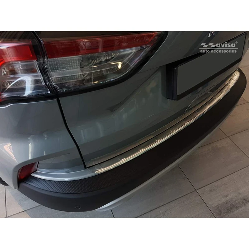 Avisa Stainless Steel Rear bumper protector compatible with Ford Kuga III Titanium/Trend/Cool+Connect/Hybrid 2019-2024 & FL 2024- excl. ST-Line 'Ribs'