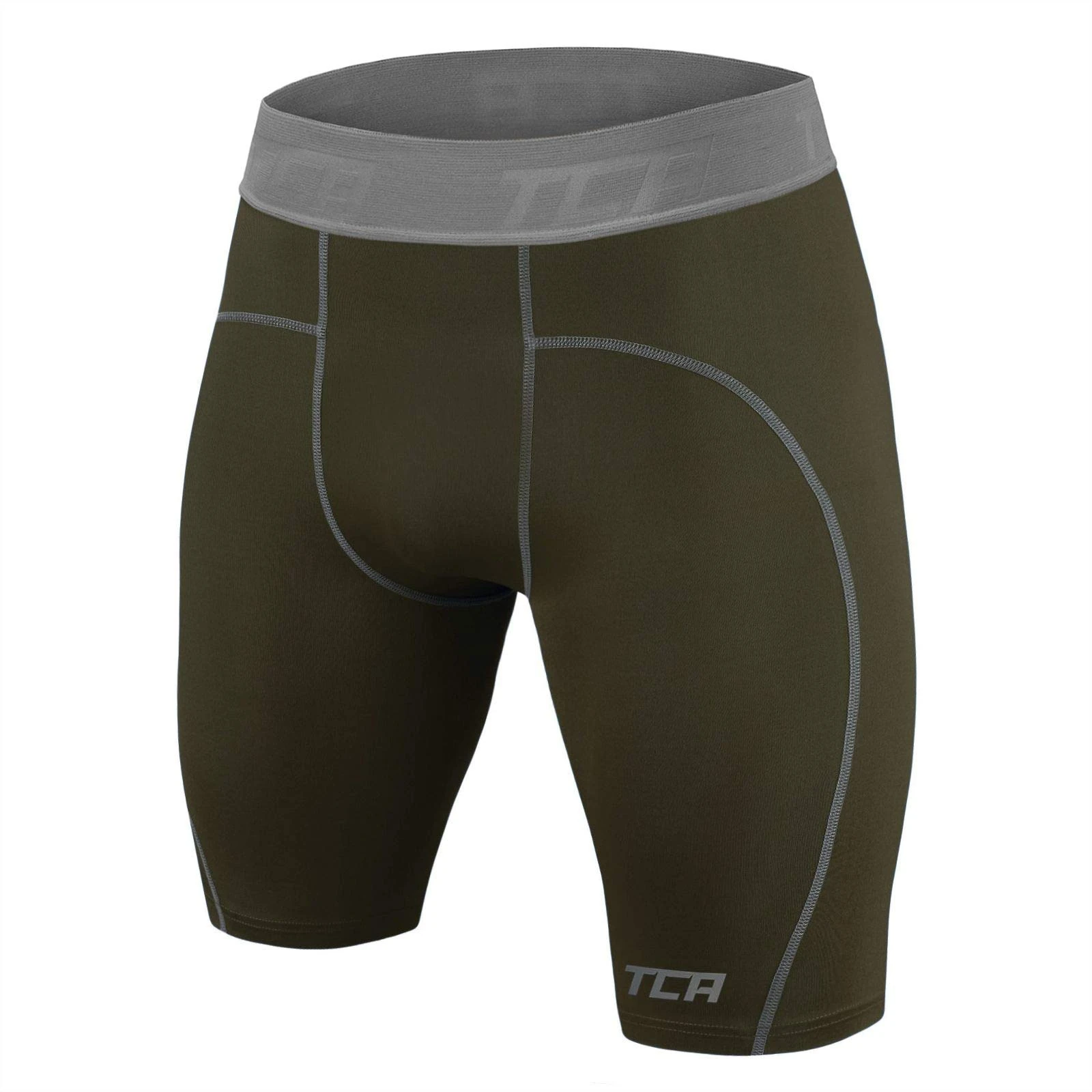 TCA Boys' Pro Performance Compression Base Layer Thermal Under Shorts - Forest Night, 8-10 Years