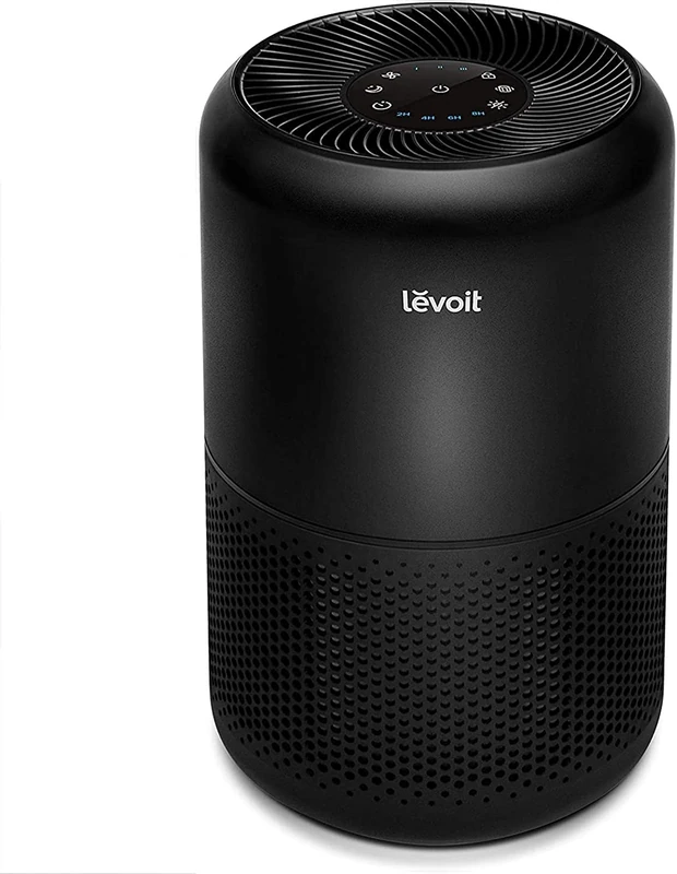 Levoit Air Purifiers for Home with HEPA Filter, Air Cleaner for Dust Smoke Pollen Pet Allergies, 24dB Quiet Air Filter with Timer, Sleep Mode, Ozone Free for Bedroom, Office, Core300 Black