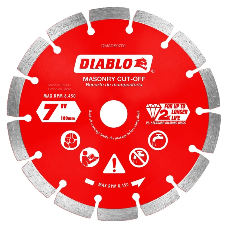 Diablo DMADS0700 7 in. Diamond Segmented Cut-Off Discs for Masonry