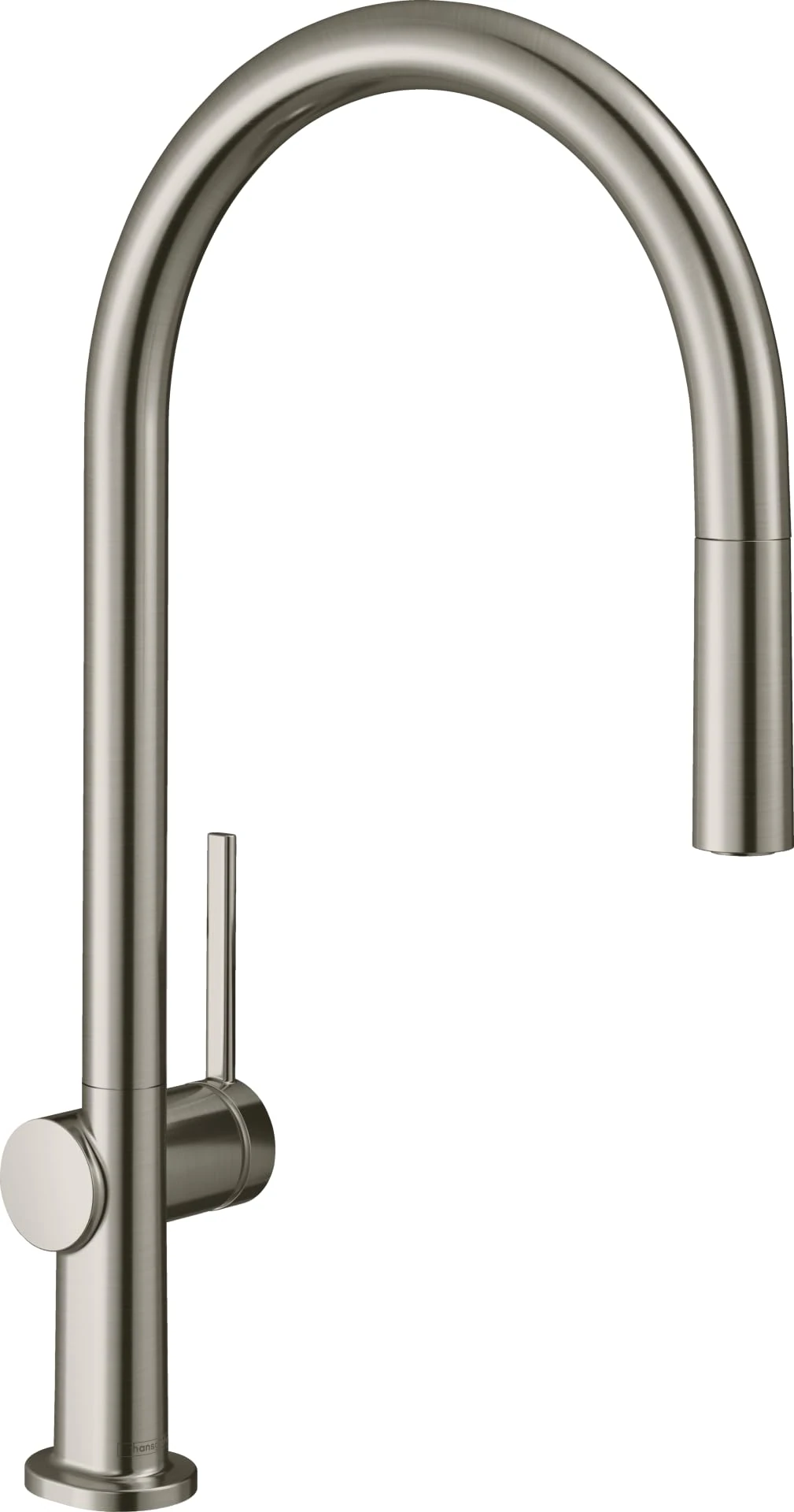 hansgrohe Talis M54 - kitchen tap with pull-out spray, 1 spray, kitchen sink tap with spout height 210 mm, kitchen mixer tap with swivel spout, stainless steel finish, 72802800