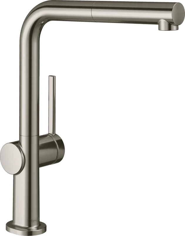 hansgrohe Talis M54 - Kitchen tap with Pull-Out spout, with Hose Box (sBox), 1 Spray, Kitchen Sink tap with spout Height 270 mm, Kitchen Mixer tap with Swivel spout, Stainless Steel, 72809800
