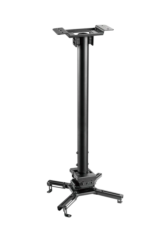 VIVOLINK - Heavy-Duty Projector Ceiling Mount - Medium - For Pitched or Flat Ceiling - Variable Distance: 60.5-90.5cm - Projector Hole Distance: 13-47cm - Max Loading Capacity: 35kgs - Black