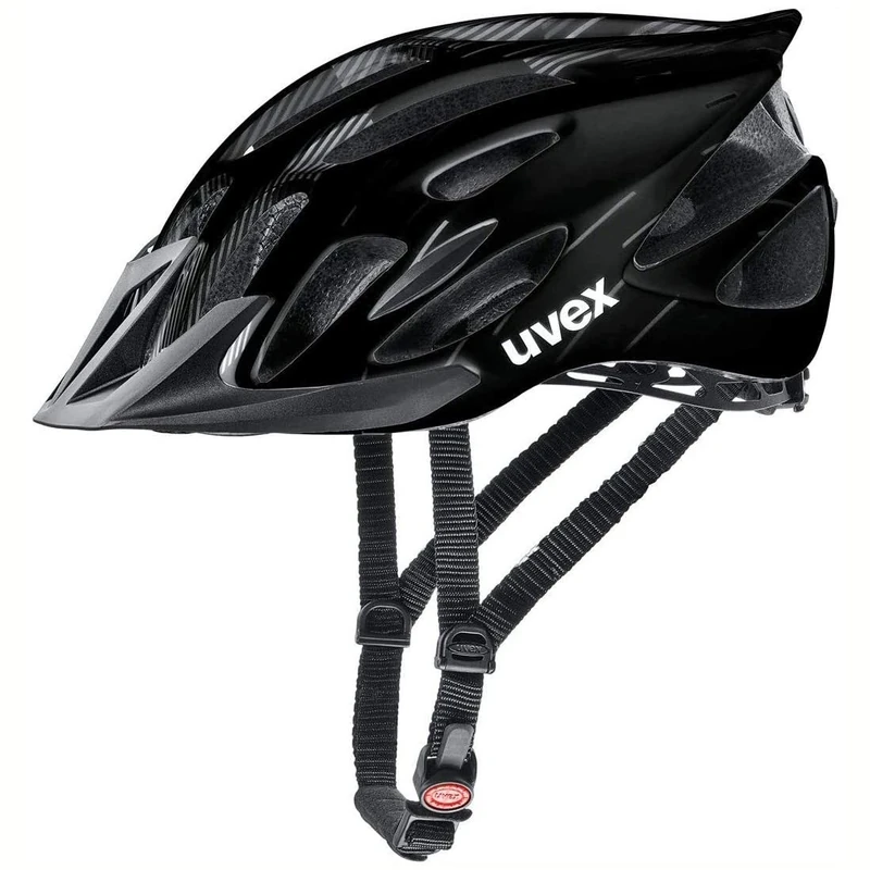 uvex Flash - Lightweight All-Round Bike Helmet for Men & Women - Individual Fit - Washable Interior - Black - 57-61 cm