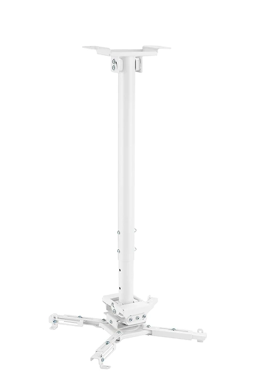 VIVOLINK - Heavy-Duty Projector Ceiling Mount - Medium - For Pitched or Flat Ceiling - Variable Distance: 60.5-90.5cm - Projector Hole Distance: 13-47cm - Max Loading Capacity: 35kgs - White